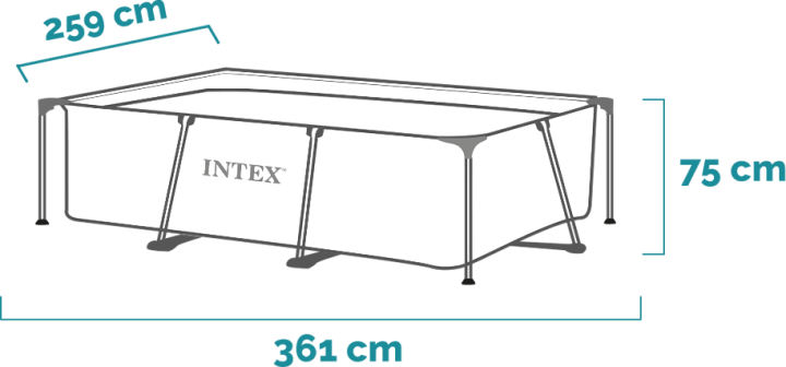 Piscine Intex Rectangular Frame 28272NP en Promotion