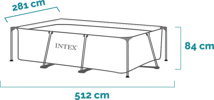 Piscina Intex Rectangular Frame 450x220x84 cm 28273NP